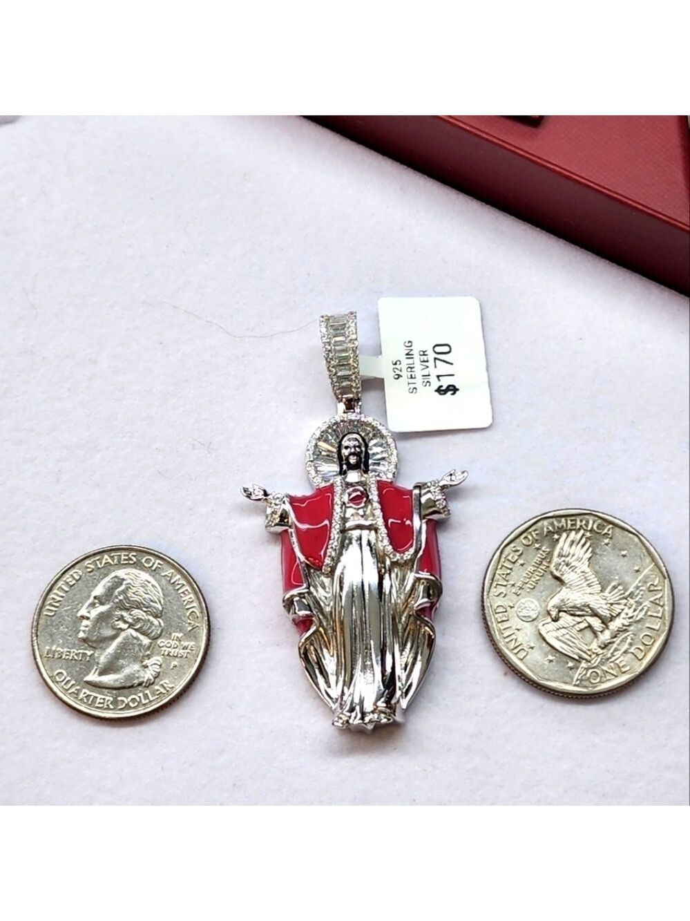 Faithful Jesus Pendant – 925 Sterling Silver, Brand New - Picture 3 of 4